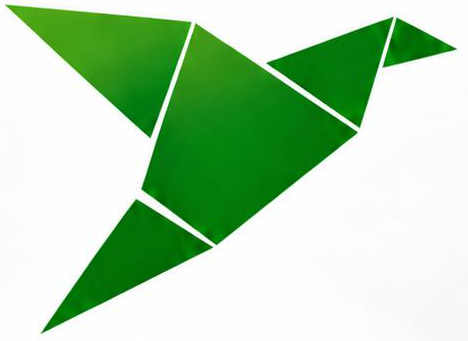 Símbolo de ave em origami da WingsSync